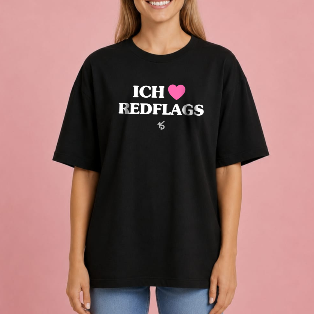 Ich liebe Redflags Oversized-Shirt