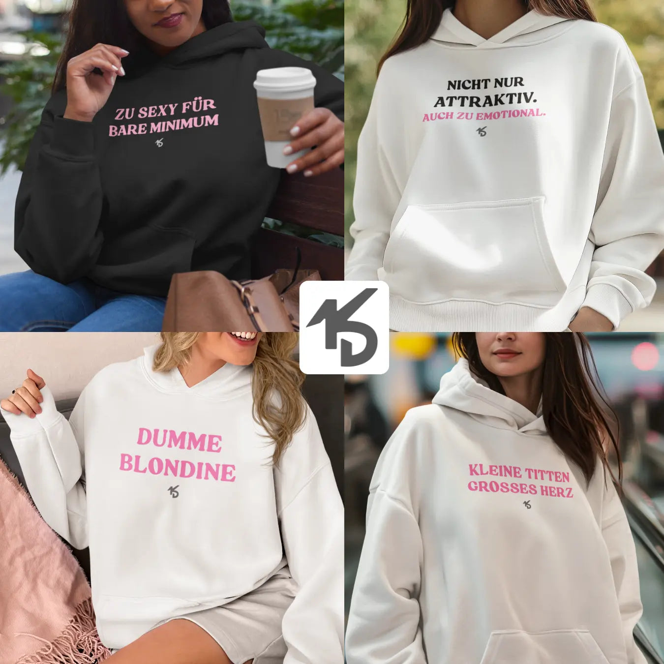 Zu heiß für dich Oversized Hoodie