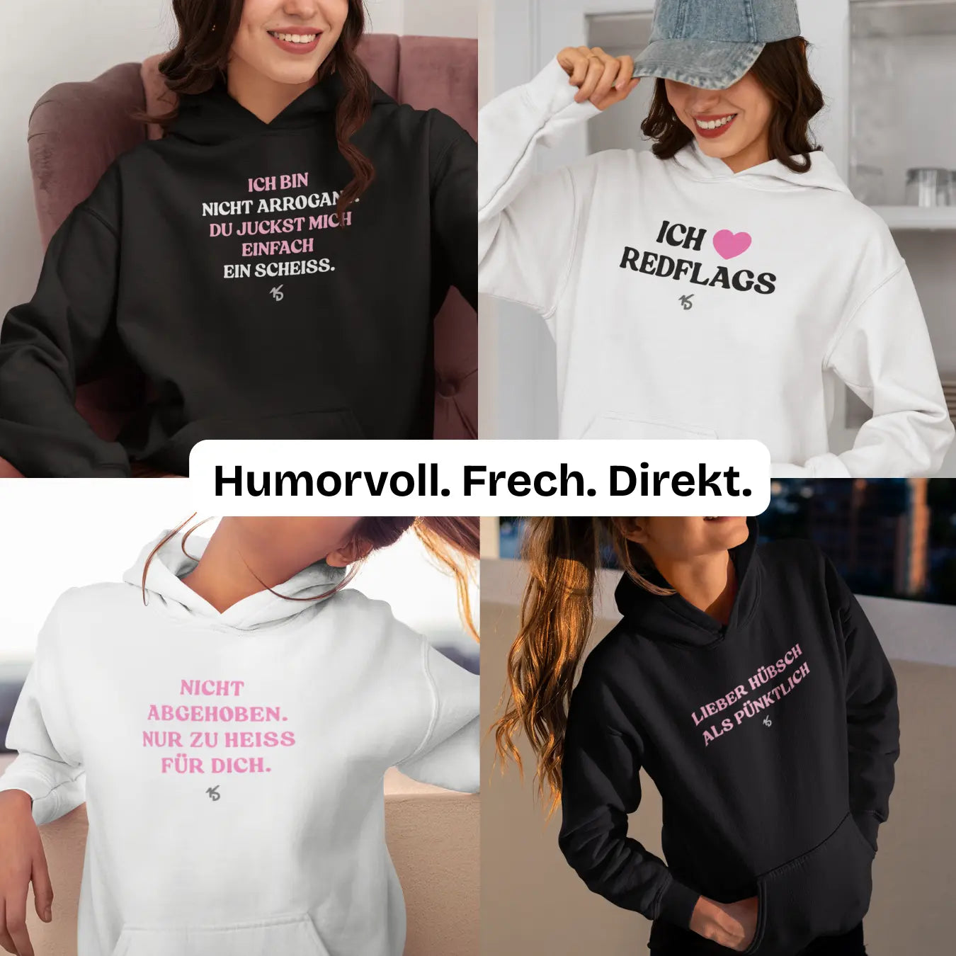 Zu heiß für dich Oversized Hoodie