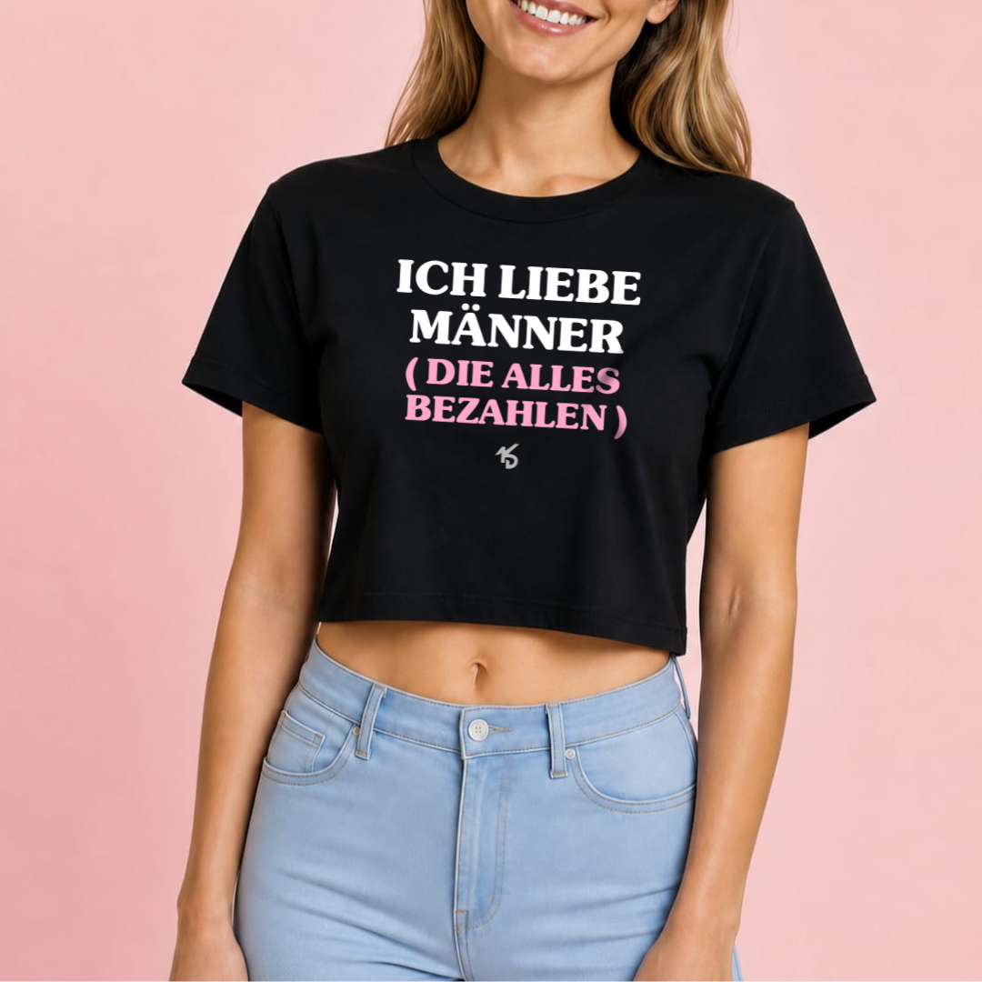 Ich liebe Männer Crop-Shirt