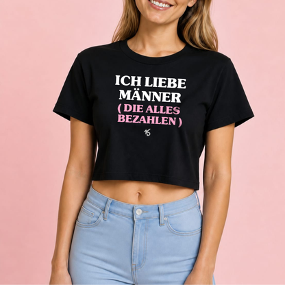 Ich liebe Männer Crop-Shirt