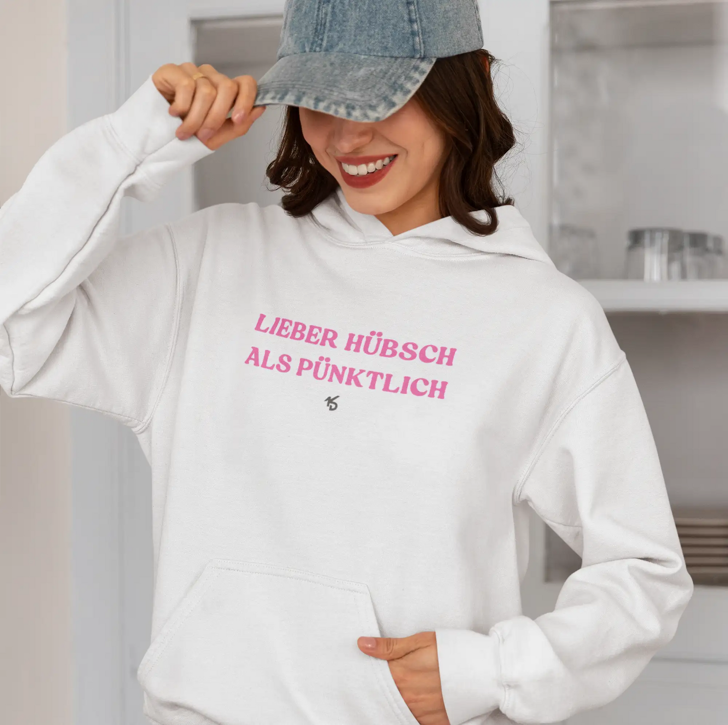 Lieber hübsch als pünktlich Oversized Hoodie