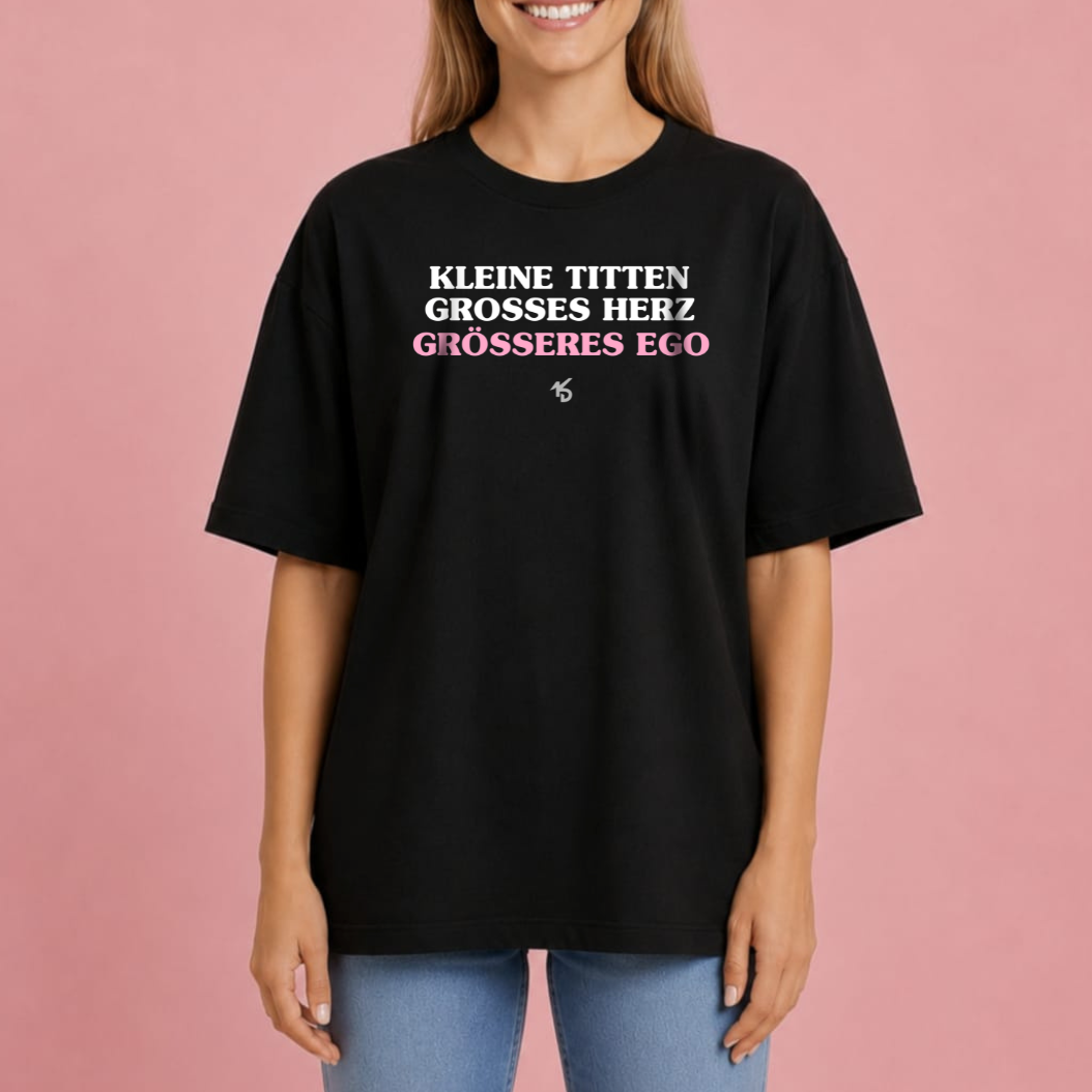 Kleine Titten großes Herz Oversized-Shirt