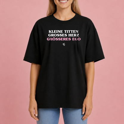Kleine Titten großes Herz Oversized-Shirt